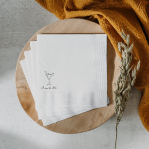 Serviette En Papier Simple minimaliste fête d'anniversaire
