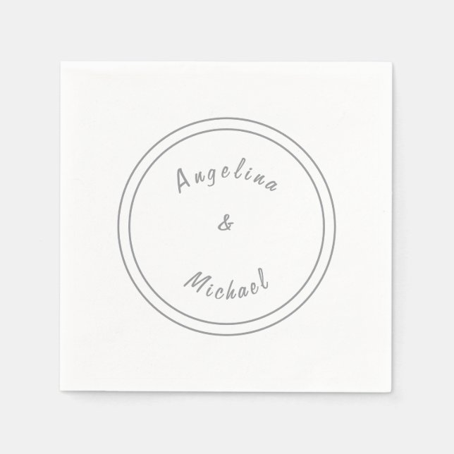 Serviette En Papier Simple minimaliste moderne unique (Devant)