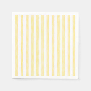 Serviette En Papier Simple Moderne Jaune Rayé Baby Shower d'été