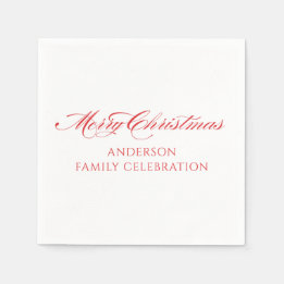 Serviette En Papier Simple Moderne Joyeux Noël