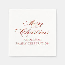 Serviette En Papier Simple Moderne Joyeux Noël