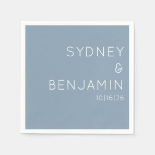 Serviette En Papier Simple moderne minimaliste mariage personnalisé Du