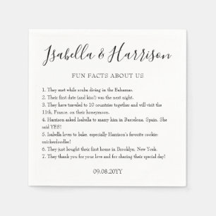 Serviette En Papier Simple moderne Noir et Blanc Fun Fun Fun Fun Fun M