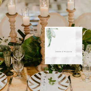Serviette En Papier Simple Moments Mariage Tropical Pièce II