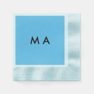 Serviette En Papier Simple monogramme ajouter votre nom lettre man min
