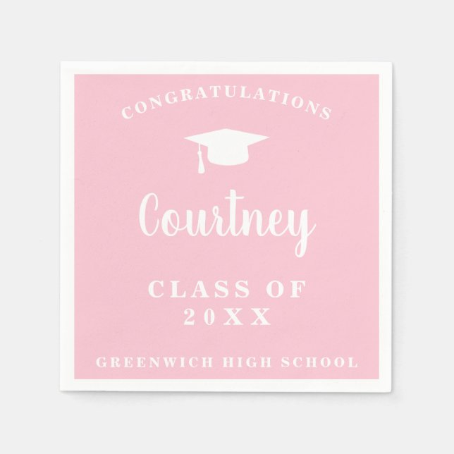 Serviette En Papier Simple Mortier Board Modernité Graduation (Devant)