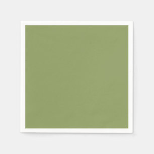 Serviette En Papier Simple Mossy Green Pas de typographie