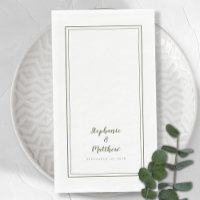 Simple Olive Vert moderne minimaliste Mariage