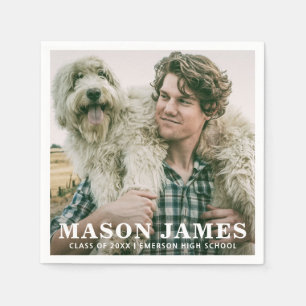 Serviette En Papier Simple Photo Moderne Graduation