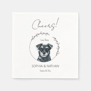 Serviette En Papier Simple Schnauzer Mariage Cocktail  Napkins