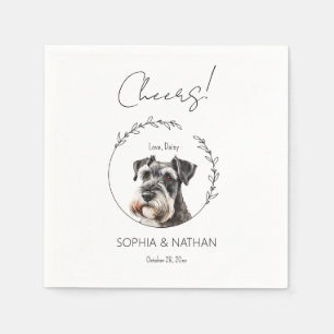 Serviette En Papier Simple Schnauzer Mariage Cocktail  Napkins