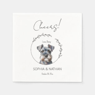 Serviette En Papier Simple Schnauzer Mariage Cocktail  Napkins