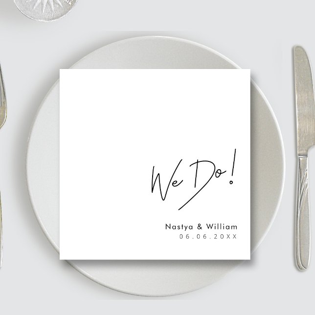 Serviette En Papier Simplement Belle : Lettre main "Nous faisons" Mari (Simply Beautiful: Hand Lettered 'We Do' Wedding Napkins)