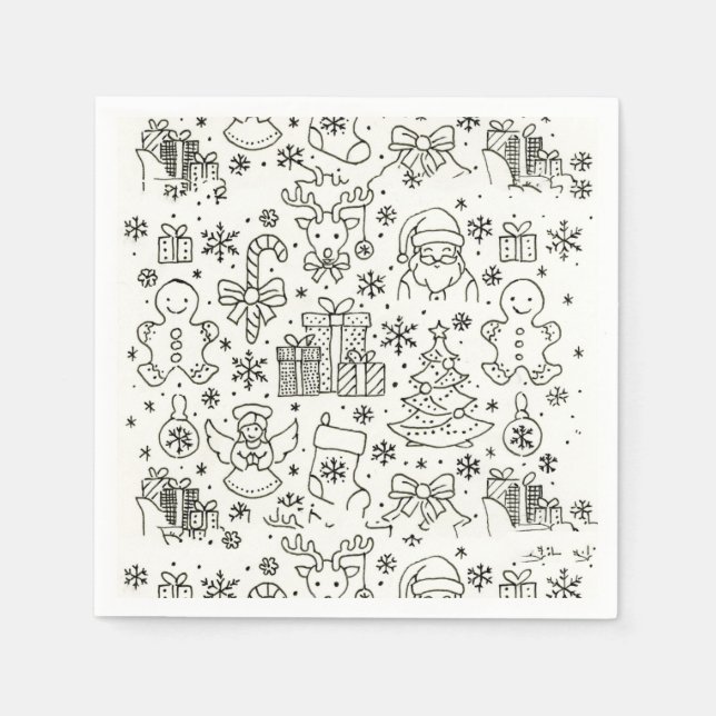 Serviette En Papier Simplement Noël (Devant)