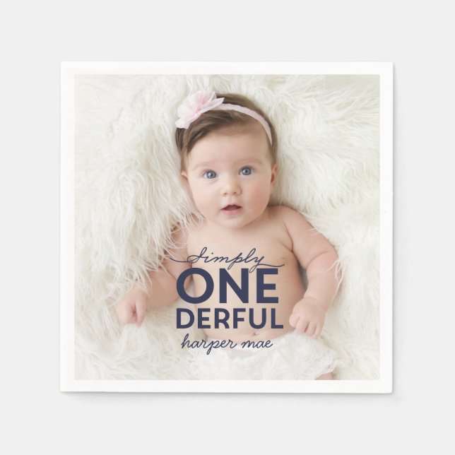 SERVIETTE EN PAPIER SIMPLEMENT ONEDERFUL PAPIER MERVEILLEUX NAPKINS (Devant)