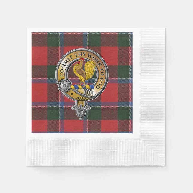 Serviette En Papier Sinclair Tartan & Badge (Devant)