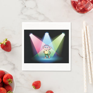 Serviette En Papier Singe Dans Les Points Clés Papier