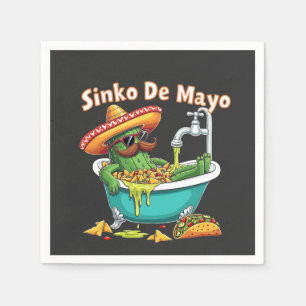 Serviette En Papier Sinko de Mayo"Funny Cinco de Mayo Cactus