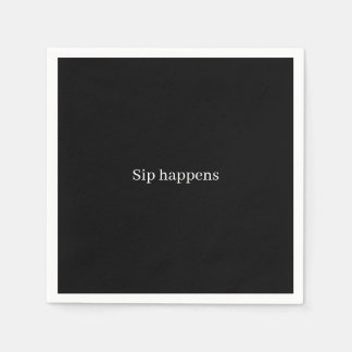 Serviette En Papier 'Sip Happens' Playful Drink Station Stylish Cheeky