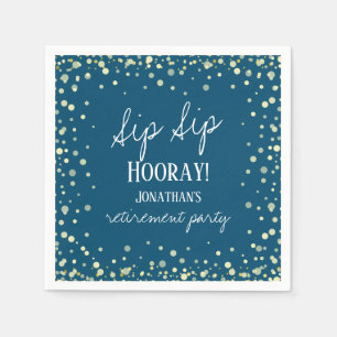 Serviette En Papier Sip Sip Hooray Félicitations Retraite serviettes