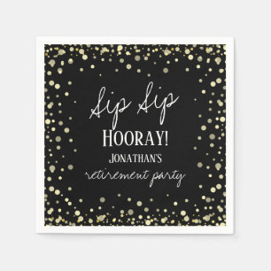 Serviette En Papier Sip Sip Hooray Félicitations Retraite serviettes