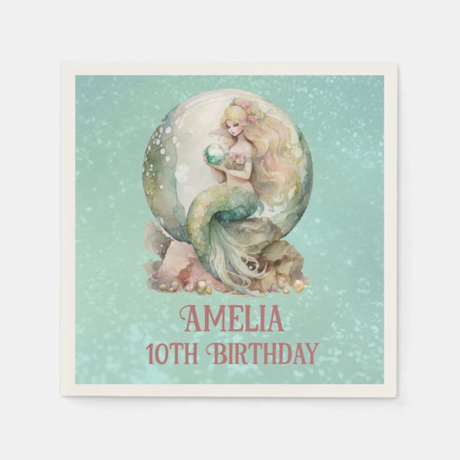 Serviette En Papier Sirène (Devant)