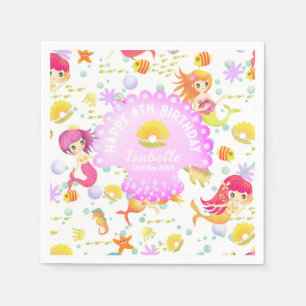 Serviette En Papier Sirènes blanches