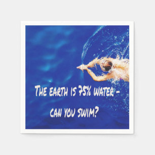 Serviette En Papier Siwmming équipe de natation Amour à la piscine