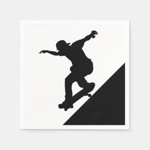 Serviette En Papier Skate Skateboard Fun Silhouette