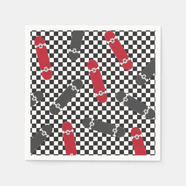 Serviette En Papier Skateboard On va le lancer Anniversaire (Devant)