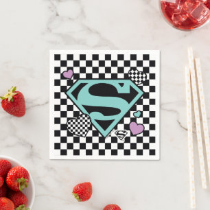 Serviette En Papier Skater Girl Supergirl Coeurs S-Shield