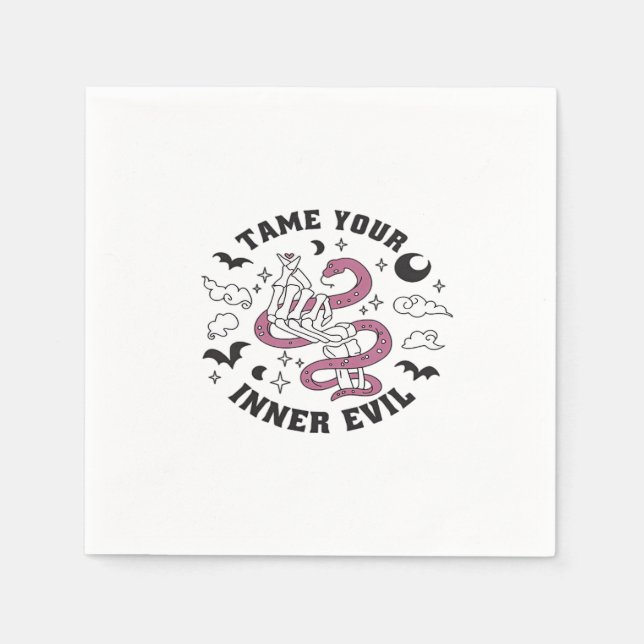 Serviette En Papier Skeleton Main Making Heart (Devant)