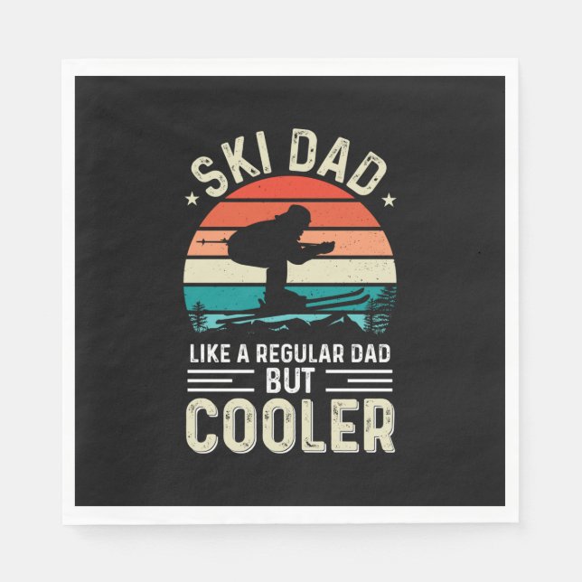 Serviette En Papier Ski Dad (Devant)