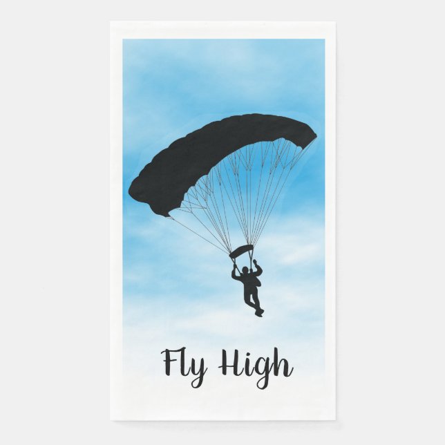 Serviette En Papier Skydiving Parachuting Design Serviette d'hôte (Devant)