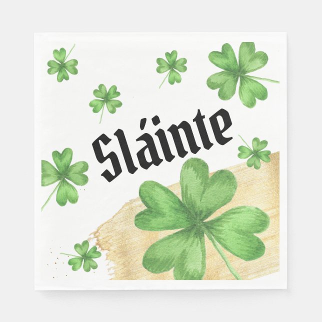 Serviette En Papier Slainte Irlandaise (Devant)