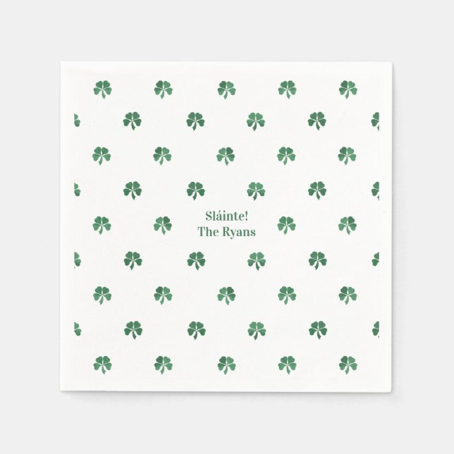 Serviette En Papier Sláinte Lucky Shot Mariage irlandais (Devant)