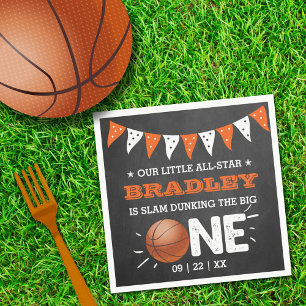 Serviette En Papier Slam Dunking The Big One   Basketball 1er annivers