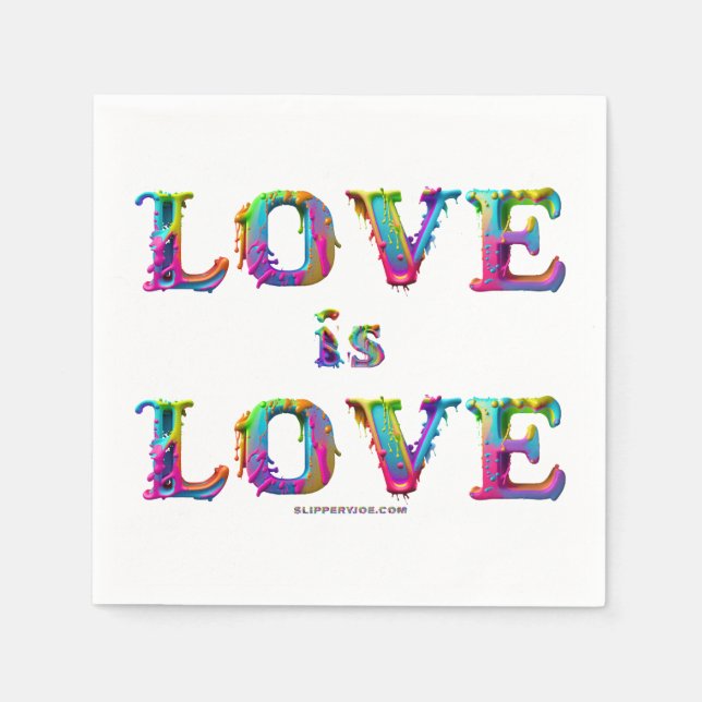 Serviette En Papier SlipperyJoe amour est l'amour goutte à goutte de f (Devant)