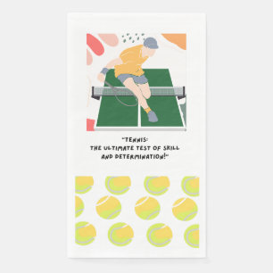 Serviette En Papier slogans de tennis pour la fête des joueurs