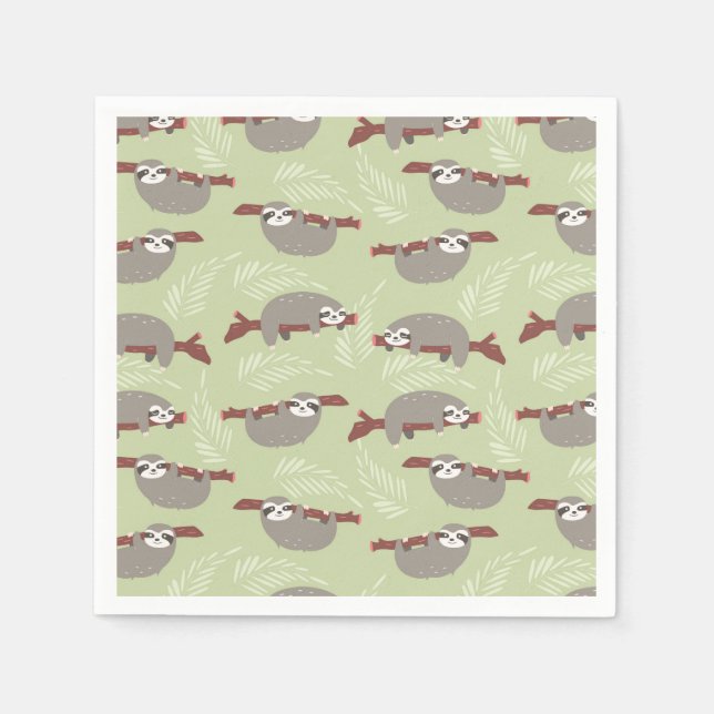 Serviette En Papier Sloth (Devant)