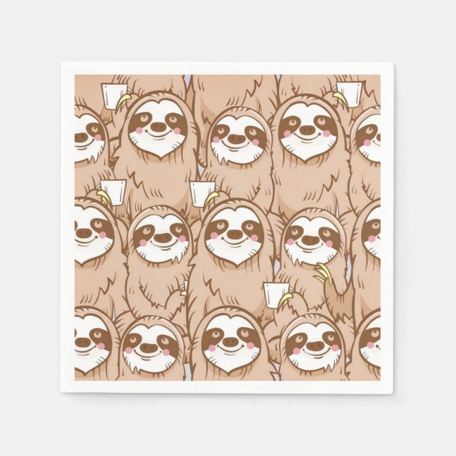 Serviette En Papier Sloth (Devant)