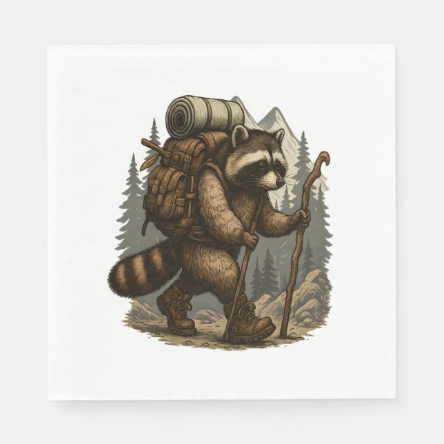 Serviette En Papier Sloth Camping Randonnée (Devant)