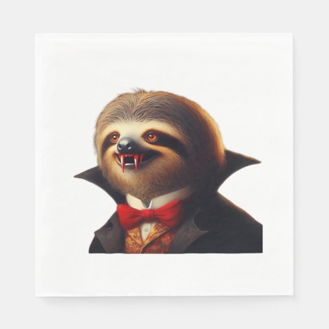 Serviette En Papier Sloth Vampire Classic T-Shirt (Devant)