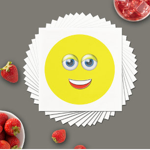 Serviette En Papier Smiling emoji