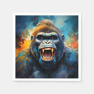 Serviette En Papier Smiling gorilla