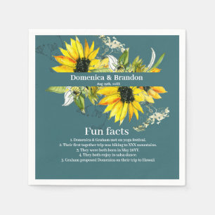 Serviette En Papier Smokey Green Sunflower Mariages Fun Facts Naples