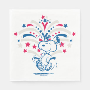 Serviette En Papier Snoopy 4 juillet Danse