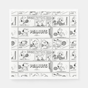 Serviette En Papier Snoopy Joue Au Tennis