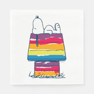 Serviette En Papier Snoopy   Rainbow Dog House