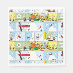 Serviette En Papier Snoopy Sled Riding Food Dish